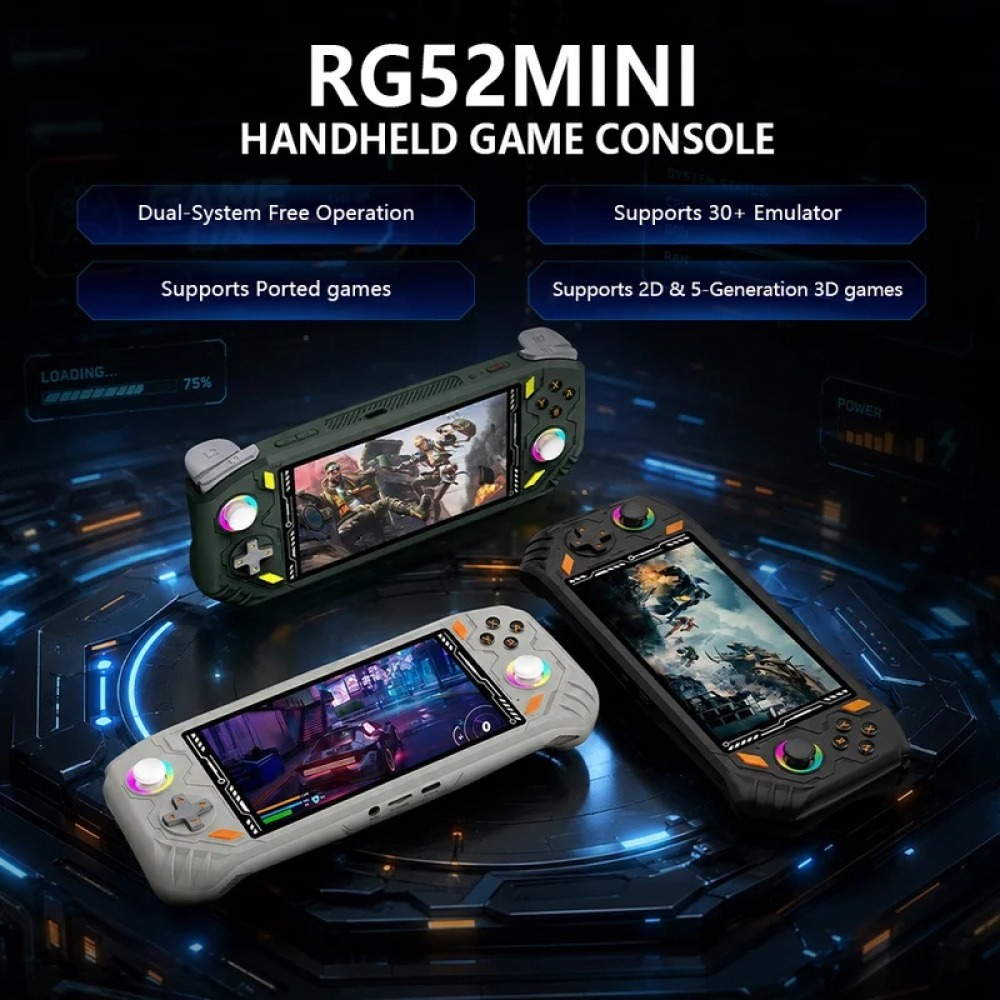 Q21 Gaming Console - Konsol Game Genggam MINI RG52 Layar