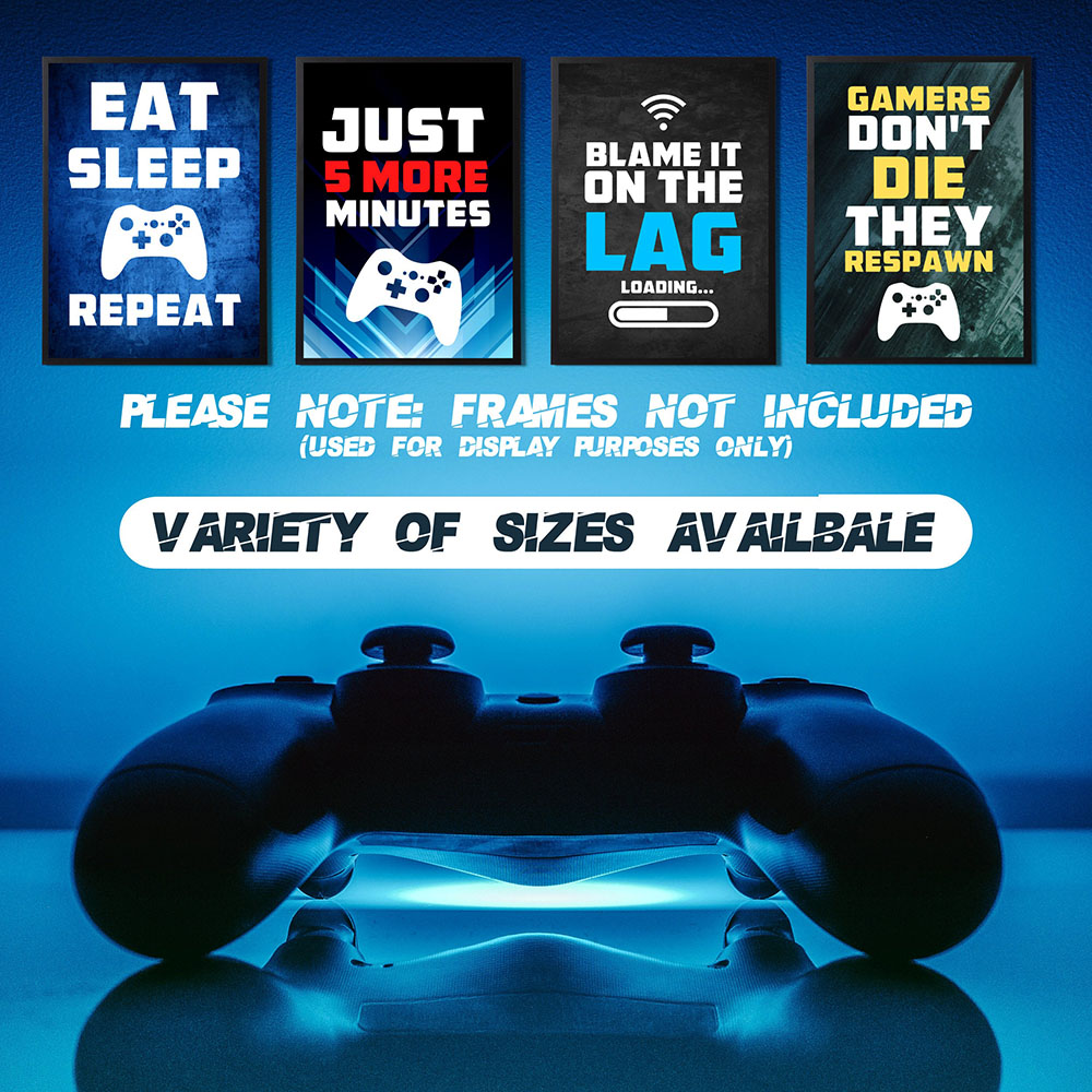 Gaming Console Quotes - Poster Kanvas Permainan Konsol Lukisan Seni