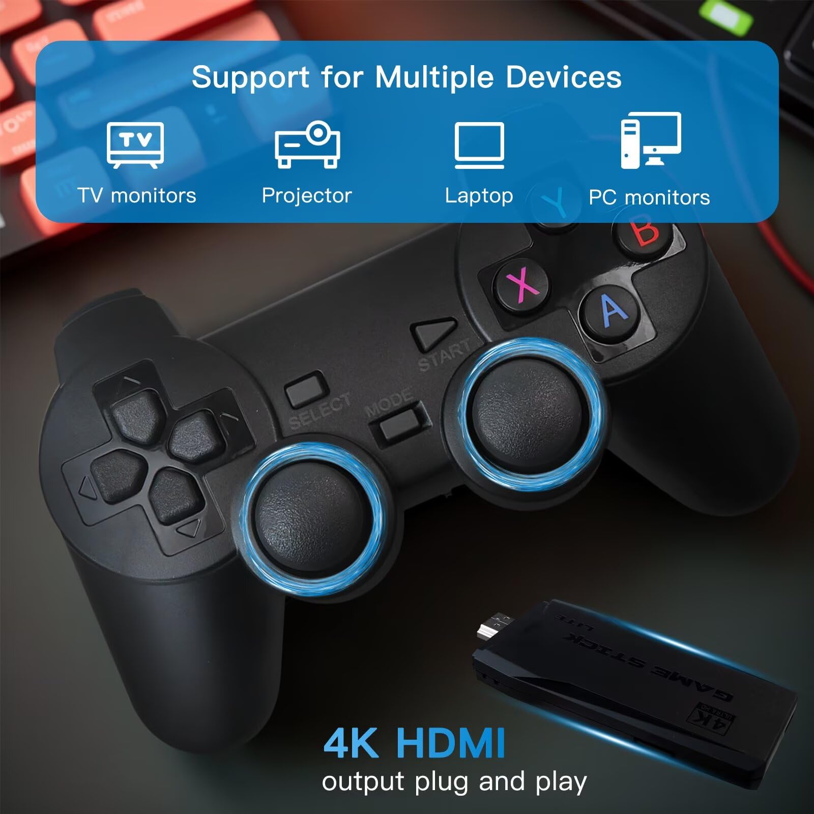 Konsol Video Game Retro 4K Gam - Gaming Console Stick ulasan dan harga