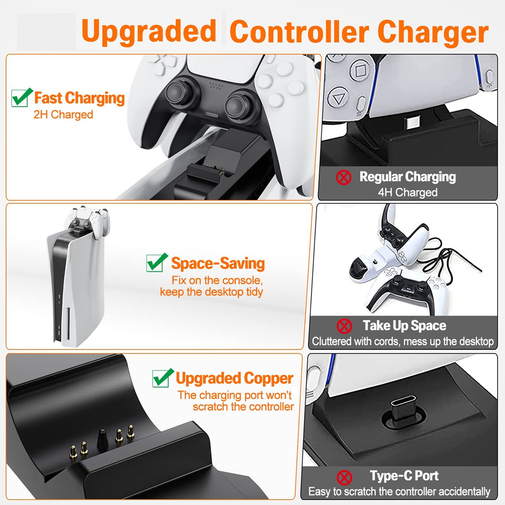 Pengisi daya kontroler PS5 Gam - Controller Charging Dock ulasan dan harga