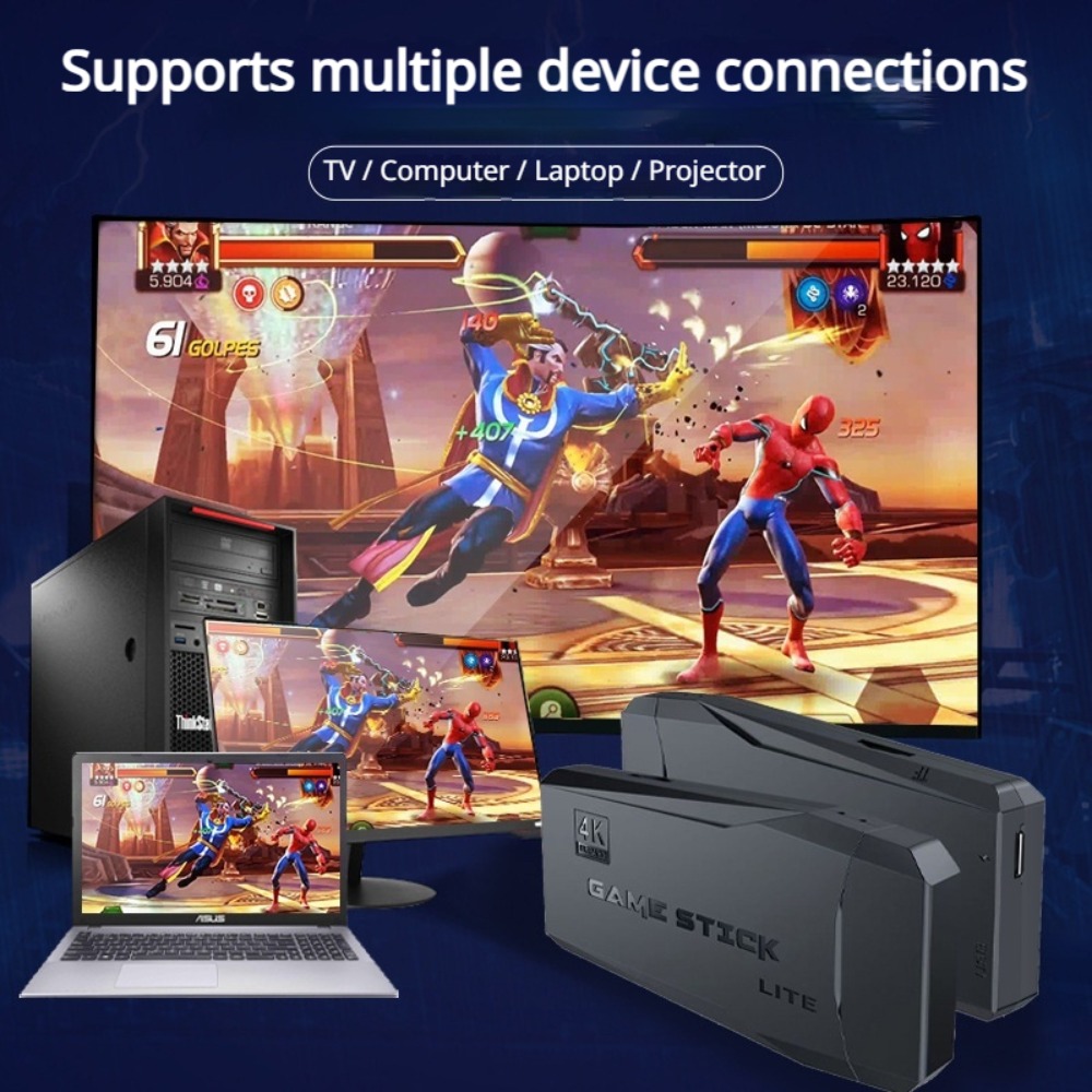 Konsol Game Stick Retro 4K Por - Gaming Console Stick ulasan dan harga