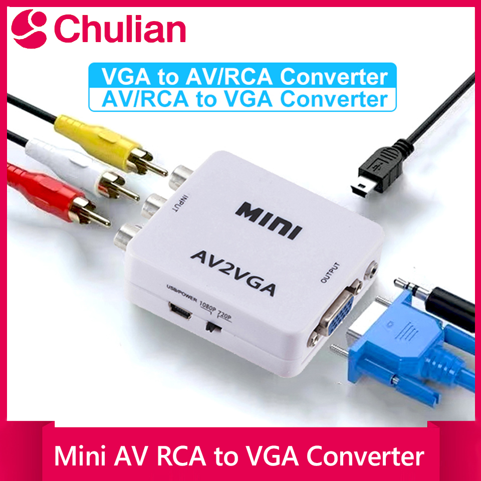 Konverter VGA ke AV 1080P Adap - Gaming Console Or Pc ulasan dan harga