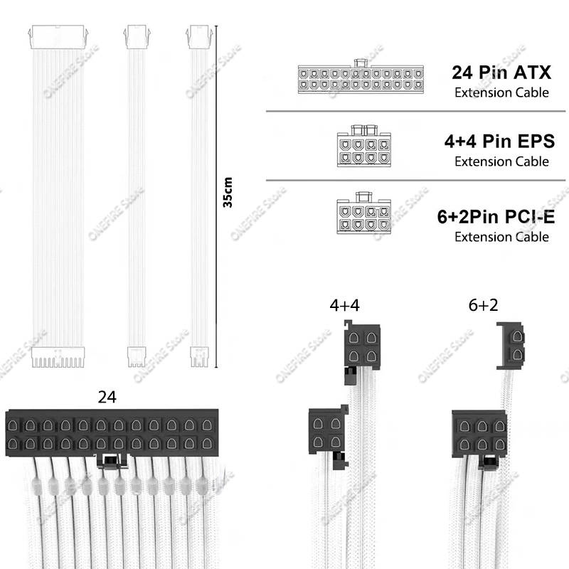 Kabel Ekstensi PSU Kabel Mothe - Console Gaming Pc Case ulasan dan harga