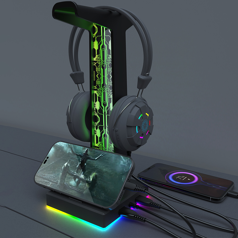 RGB Headphone Gaming, dudukan  - Headset Gaming Console ulasan dan harga